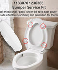 1133070 1236365 toilet seat with 8 Piece Toilet Seat Bumpers Replacement Compatible With Cachet Brevia Glissade and others