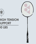 Muscle Power 29 Carbon Graphite Badminton Racket With Full Racket Cover For Intermediate Players 85 Grams Maximum String Tension 30 Lbs