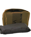 Rear Squeeze Shooting Bag For Long Range Rests And Barricade Support PRS Style Precision Medium 1Lb Bead Filled Water Repellent Coyote Tan