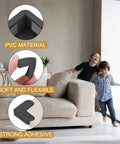 Heavy Duty L Shaped Corner Guards For Tables And Furniture, 16 Pack Soft PVC Edge Bumpers In Black, showing flexible design in use.