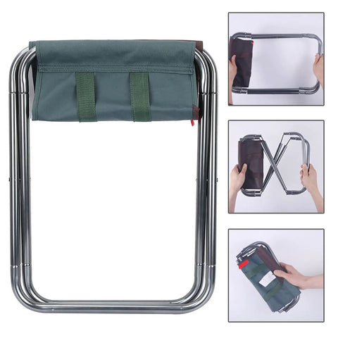 Portable Oxford Cloth Folding Stool With Lightweight Aluminum Frame For Outdoor Camping And Picnics Easy Foldable Chair