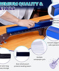 18 Inch Fret Leveling Beam Guitar Fret Leveler Kit With Complete Tool Set 12 Sandpaper Sheets From 120 To 1000 Grit Storage Bags DIY