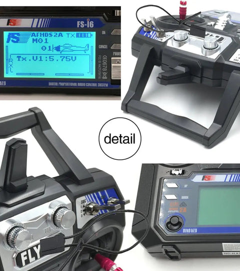 Six Channel 2.4GHz RC Transmitter And Receiver Set With AFHDS 2A Sky Radio Control System For FPV detail and display screen