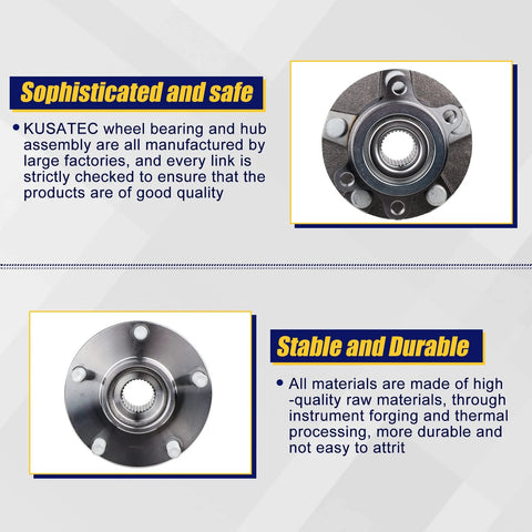 Front Wheel Bearing Hub Assembly 513298 Fits 2008 2013 Nissan Rogue 2014 2015 Nissan Rogue Select and 2007 2012 Nissan Sentra Front 5 Lug