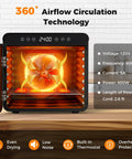 Top Tier Food Dehydrator With Seven Sturdy Stainless Steel Trays And No Sweat One To Twenty Four Hour Timer For Smooth Quiet Jerky Fruit Veggie Herb Treat Drying featuring 360° Airflow Technology.