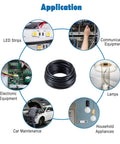 Diagram showing applications for 16 Gauge Two Conductor Electrical Wire 32.8 Feet Oxygen Free Copper PVC Cable in various devices.