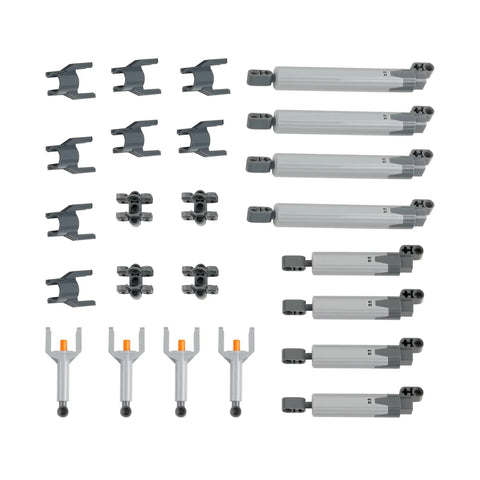 24 In 1 Pneumatic And Hydraulic Actuator Kit With Push Rods And Connectors For MOC Robots And Car DIY Projects components layout