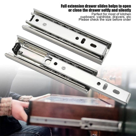 Rock Solid Heavy Duty Five Inch Full Extension Drawer Slides For Cabinets And Dresser Drawers Telescoping Rails Ball Bearing
