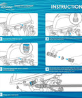 Installation instructions for SwiftFlusher Outboard Quick Connect Flush Kit For Yamaha And Honda Engines with diagrams.