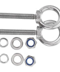Top Rated Rust Proof Stainless Steel M10x60 Eye Bolts With Nuts And Flat Washers for heavy rigging and garage projects.