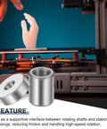 Slick Rolling Pack Of Eight Oilless Sleeve Bearings 5mm Bore By 7mm Outside Diameter X 20mm Length Aisi 52100 Steel Bushings shown on a 3D printer.