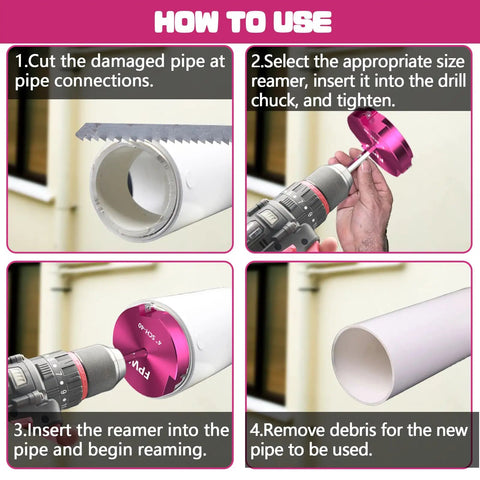 How to use Triple Inserts PVC Pipe Reamer Kit With Fitting Saver 9 Piece Set Plus 2 Replacement Carbide Inserts For SCH Forty PVC Piping