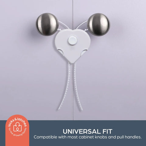 Flexi Lock Cabinet And Drawer Locks With Multi Touch Release System White 2 Pack securing cabinet knobs