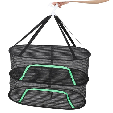 Top Shelf Hanging Drying Rack With Breathable Mesh Net For Herbs Vegetables And Fish No Fuss Space Saving Stand That Delivers Sweet Air Flow And Crisp Result Every Time
