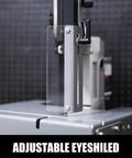 Adjustable eyeshield on 10 Amp Variable Speed Metal Band Saw With Large Workbench, 5 Inch Cutting Capacity And Adjustable Speed From 137 To 472 FPM