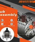 Rear Wheel Hub & Bearing Assembly Pair for Buick LeSabre/Lucerne, close-up view, features low friction and easy installation.