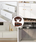 Collage with 5 Pack Heavy Duty Drawer Slides with Plastic Guides, Metal Backplates and Rollers in various furniture