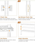 Installation instructions for Wall Mounted Garment Rack and Closet System With Two Expandable Rods Six Adjustable Shelves Industrial Pipe Style Metal Shelving in White Heavy Duty Walk In Closet Organizer Easy Install Durable Clothes Storage Solution