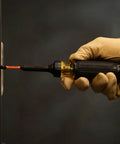 Hand using 15-In-1 Multi-Bit Ratcheting Screwdriver Set With Impact-Rated Bits, 7 ProFlex Double-Ended Tips, 1/4-Inch Nut Driver