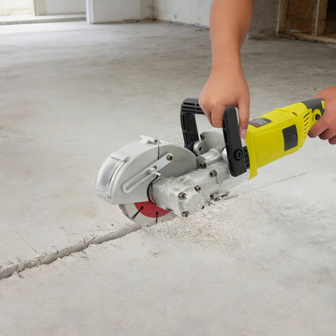 Corded Wall Groover For Concrete With 4000W All Copper Motor carving channel in concrete floor with adjustable depth setting