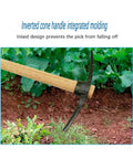 Two In One Double Headed Garden Pick Axe With Adze Hoe And Pickhead, Forged Heat Treated One Piece Construction in use