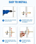 Installation steps for 20 Sets Heavy Duty Toggle Bolts For Drywall Kit With 3/16 Inch Hollow Wall Anchors And Colored Zinc Coating
