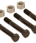Premium Grade 5 Trailer Leaf Spring Shackle Bolts With Lock Nuts To Fasten Slipper Springs On Hanger Brackets And Equalizers For Your Badass Hauler Rig And Setup, 4 pack of 9/16"-18 x 3" bolts.