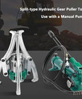 Hydraulic Bearing Puller with Hand Pump and 2/3 Jaw Gear Puller Separator for easy wheel hub removal in machinery maintenance.