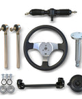 Beefed Up 300mm Steering Wheel Steel Kit With 320mm Rack And Pinion Adjustable Shaft Replacement for 110cc Go Kart ATV Buggy Quad