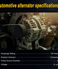 Alternator For Honda Odyssey 2011 2013 And Pilot 2012 2015 3.5L V6 Replacement Beefed Up High Output Ready To Install
