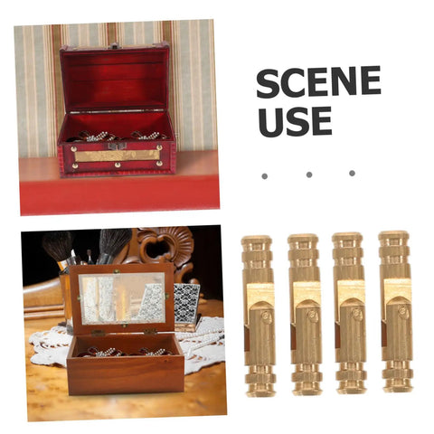 Brass Hidden Hinges for Jewelry Boxes and Keepsake Cabinets, Invisible Barrel Concealed Small Cylinder Door Hardware display