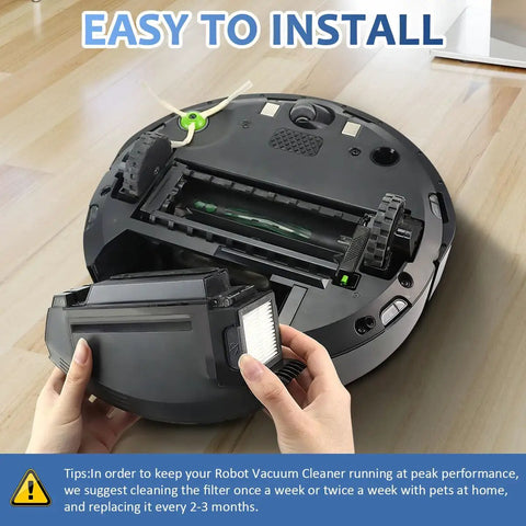 Replacement High Efficiency Filter 4639161 For Roomba E I And J Series Vacuum Cleaners 3 Pack Fits E5 E6 I3 I3 Plus I4 I4 Plus I6 I6 Plus I7 I7 Plus I8 And More Delivers 99 Percent Dust Pet Hair Capture And Cleaner Air