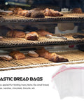 100 Pcs Resealable OPP Cellophane Bags For Cookies And Snacks, Self Sealing Individual Packaging Bags, bakery goods display