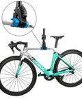 Heavy Duty Bike Repair Stand With Bench Mount For Road And Mountain Bikes Easy Clamp And Quick Release Garage Ready Workbench For Serious Riders And Weekend Warriors holding a road bike