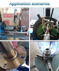 Rock Solid Workhorse Rotary Welding Positioner Turntable With Foot Switch Adjustable 2 To 20 RPM in action welding pipes.