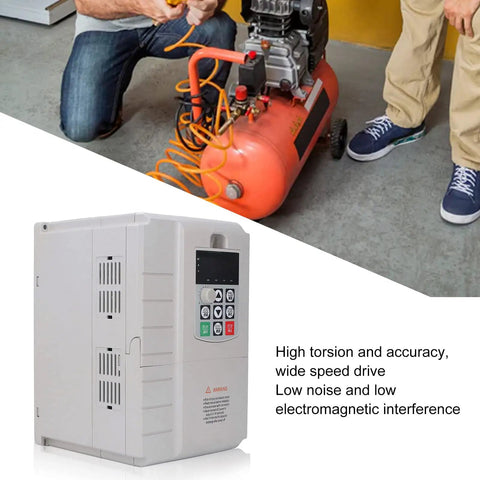 7.5KW VFD Variable Frequency Drive Inverter for 220V to 380V Motors with air compressor setup