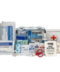 ANSI A 2015 And OSHA Compliant 71 Piece First Aid Kit with bandages, gauze, scissors, and ointments for office, home, car, job sites.