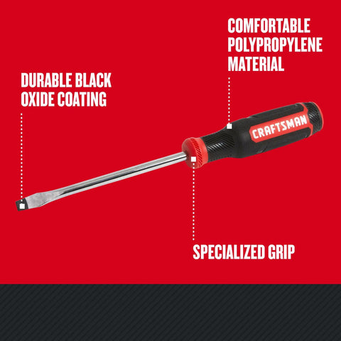 Heavy Duty Slotted Screwdriver With Bi Material Grip And Black Oxide Blade 5 16 By 6 Inch Precision Hand Tool showcasing specialized grip and black oxide blade.
