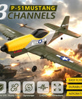 RC plane with 3 channels, yellow nose, military decals, Beginner Friendly RC Plane With 2.4GHz 6 Axis Gyro, outdoor jet, stable flight.