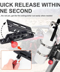 Quick Release Fire Extinguisher Mount for Roll Bars Aluminum Bottle Holder Ready To Grab And Go Easy On Off Adjustable Fit