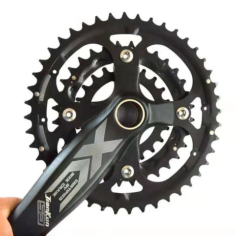 Beast Alloy 6061 Mountain Bike Crankset With Hollow Integrated Chainring And Detachable Sprocket in a close-up view