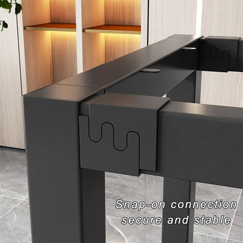 Heavy Duty Steel Table Legs And Removable Metal Frame For Dining Office Coffee Tables Pro Grade DIY Desk Brackets close-up of snap-on connection