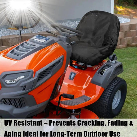 Universal Lawn Mower Seat Cover For Snapper SZ2242 Heavy Duty Weatherproof Cushion Protector on orange mower