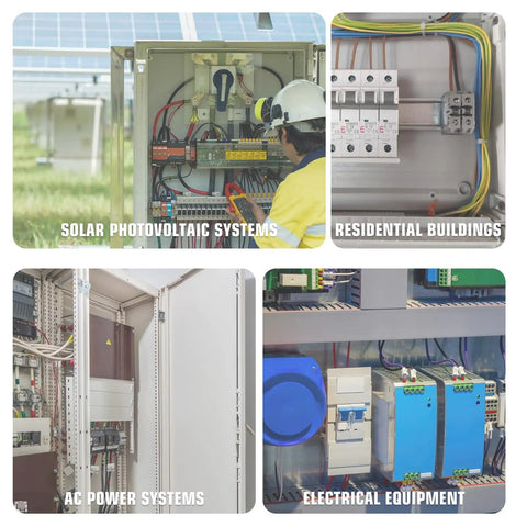 Heavy Duty 10 Amp Single Pole AC Miniature Circuit Breaker 120 240V DIN Rail Mount inside solar electrical panel.