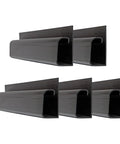 5 Pack 16 Inch J Channel Cable Management Kit For Under Desk Setup With Adhesive Mount No Drill Wall Cord Organizer Black Easy Install