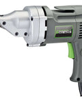 Side view of Genesis Electric Metal Cutting Shear 4 Amp 14 Gauge Swivel Head Variable Speed 0 To 2500 SPM 360 Degree Cutting Control