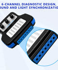 Detailed view of Six Channel Chassis Ear Auto Engine Noise Detector With Sound And Light Sync Pro Level garage tool.