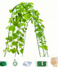 Arch Trellis for Raised Beds and Climbing Veggies, Sturdy Cucumber and Pea Support, Durable Plastic Coated Steel Tubes