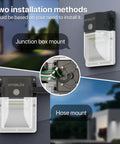 Wicked Bright 30W Outdoor Wall Pack Light With 3600 Lumens And 5000K Daylight LED Flood Lighting Dusk To Dawn Sensor mounted on wall
