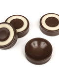 Small Furniture Wheel Caster Cups With Non Skid Rubber Grip Set Of 4 Floor Protectors for chairs and tables, chocolate brown